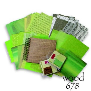 Heidi Grace - Wood Album Kit  contains an acrylic-bound 6" x  album- 60 printed papers- four packs of acrylic embellishments- and a pack  brads     (sold individually)